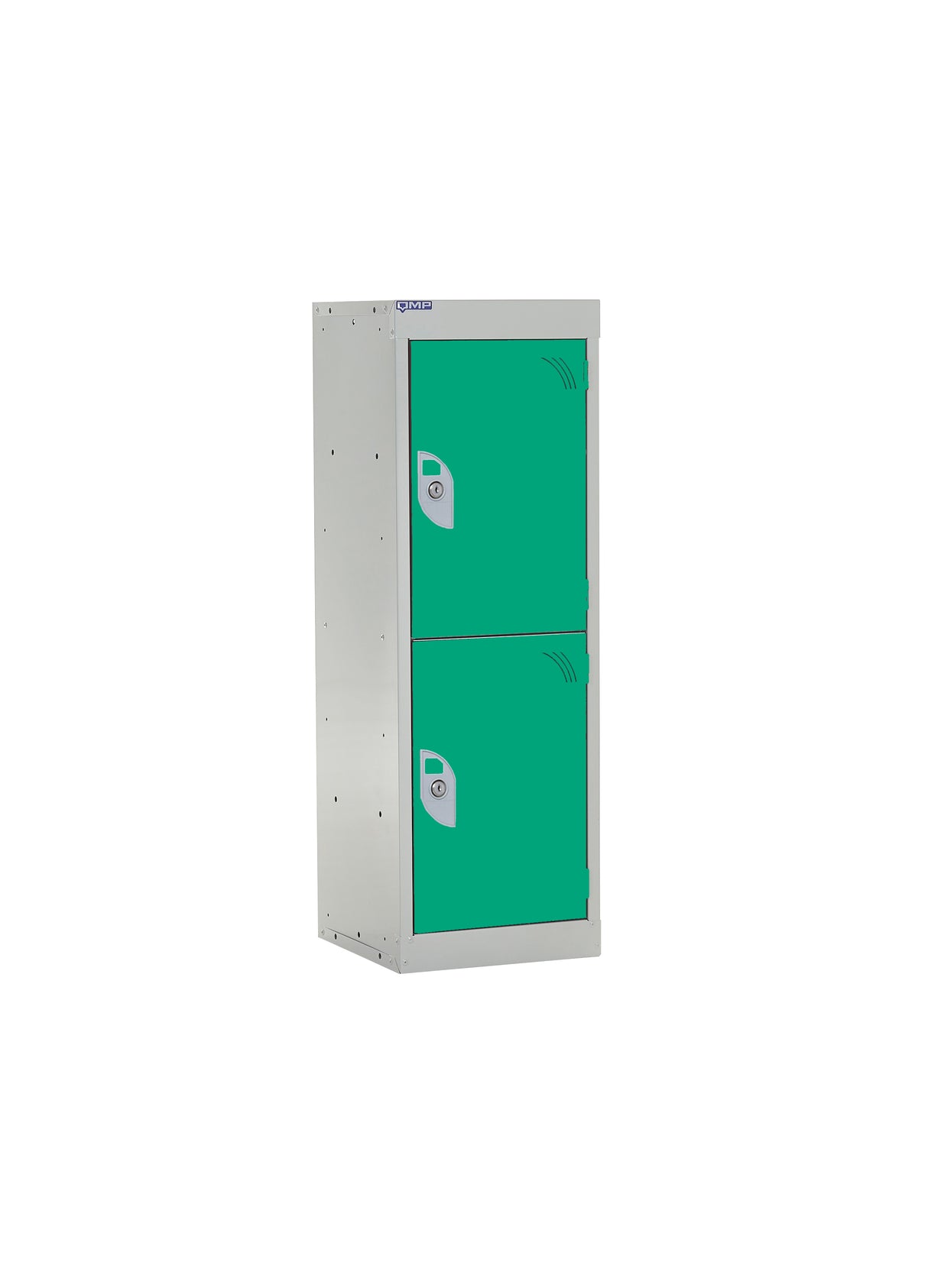 School Locker 955x300x450mm - 2 Compartments - Green