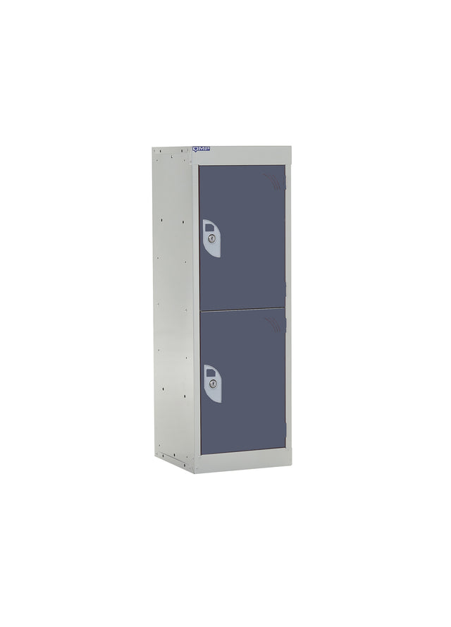 School Locker 955x300x450mm - 2 Compartments - Dark Grey