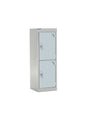School Locker 955x300x300mm - 2 Compartments - Light Grey