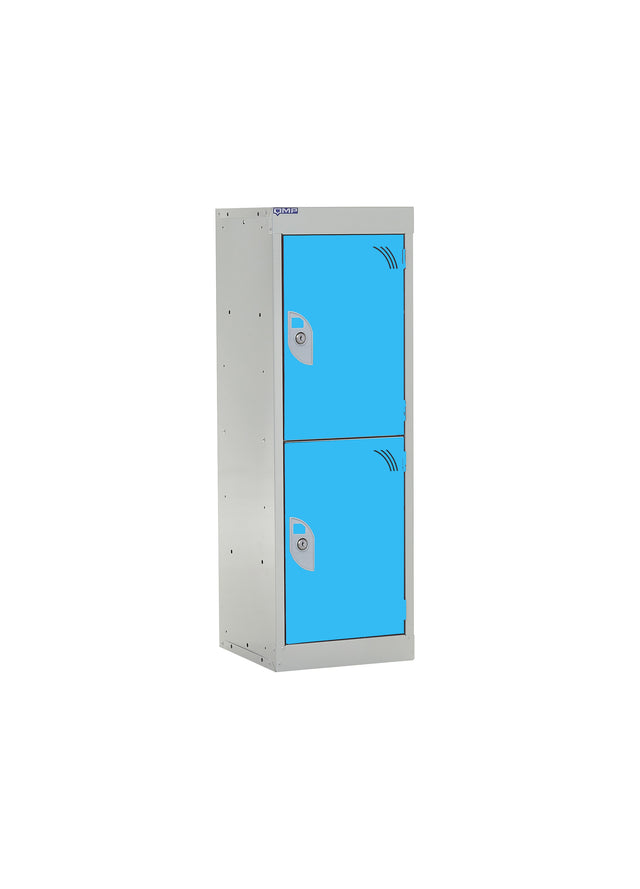 School Locker 955x300x300mm - 2 Compartments - Light Blue