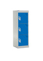 School Locker 955x300x450mm - 3 Compartments - Blue