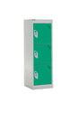 School Locker 955x300x300mm - 3 Compartments - Green
