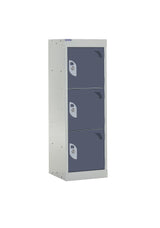 School Locker 955x300x300mm - 3 Compartments - Dark Grey