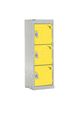 School Locker 955x380x380mm - 3 Compartments - Yellow