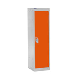 Spectrum School Locker 1235x300x300mm - 1 Compartment - Chilli Pepper Orange