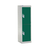 Spectrum School Locker 1235x300x450mm - 2 Compartments - Guava Green