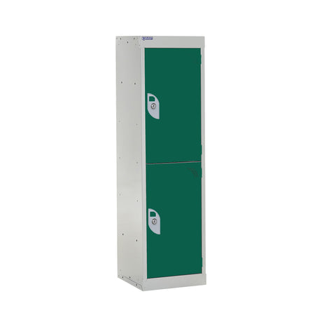 Spectrum School Locker 1235x300x450mm - 2 Compartments - Guava Green