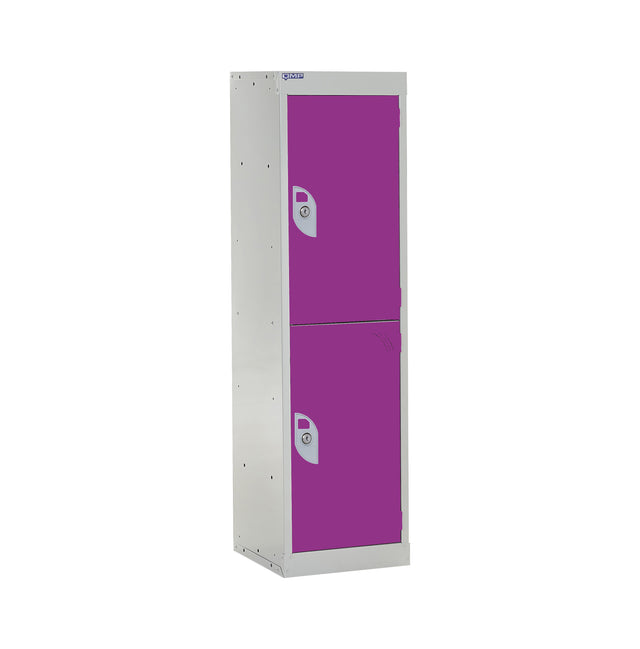 Spectrum School Locker 1235x300x450mm - 2 Compartments - Summer Lilac