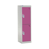 Spectrum School Locker 1235x300x300mm - 2 Compartments - Pitahaya Pink