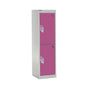 Spectrum School Locker 1235x300x450mm - 2 Compartments - Pitahaya Pink