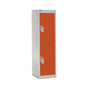 Spectrum School Locker 1235x300x450mm - 2 Compartments - Tangelo Orange