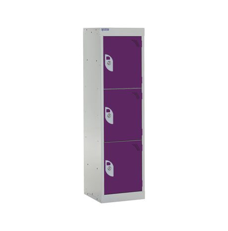 Spectrum School Locker 1235x300x300mm - 3 Compartments - Berry Burst