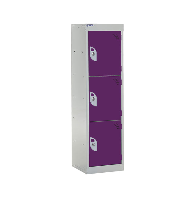 Spectrum School Locker 1235x300x450mm - 3 Compartments - Berry Burst