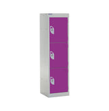 Spectrum School Locker 1235x380x380mm - 3 Compartments - Summer Lilac
