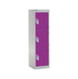 Spectrum School Locker 1235x300x450mm - 3 Compartments - Summer Lilac