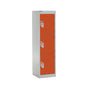 Spectrum School Locker 1235x300x300mm - 3 Compartments - Tangelo Orange