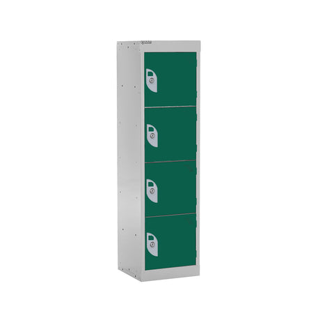 Spectrum School Locker 1235x300x300mm - 4 Compartments - Guava Green