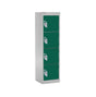 Spectrum School Locker 1235x300x300mm - 4 Compartments - Guava Green