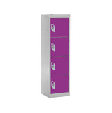 Spectrum School Locker 1235x300x300mm - 4 Compartments - Summer Lilac
