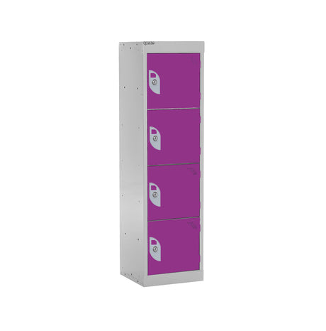 Spectrum School Locker 1235x300x300mm - 4 Compartments - Summer Lilac