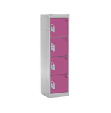 Spectrum School Locker 1235x380x380mm - 4 Compartments - Pitahaya Pink