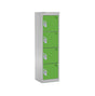 Spectrum School Locker 1235x380x380mm - 4 Compartments - Sublime Lime