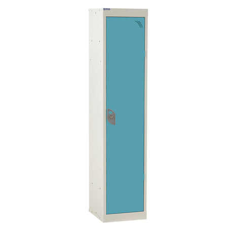 Spectrum School Locker 1380x300x450mm - 1 Compartment - Lagoon Blue