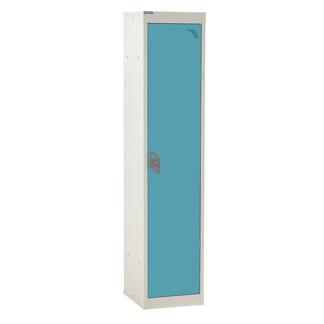 Spectrum School Locker 1380x300x450mm - 1 Compartment - Lagoon Blue