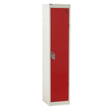 Spectrum School Locker 1380x300x300mm - 1 Compartment - Tamarillo Red