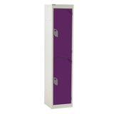 Spectrum School Locker 1380x300x450mm - 2 Compartments - Berry Burst