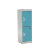 Spectrum School Locker 955x300x300mm - 2 Compartments - Lagoon Blue