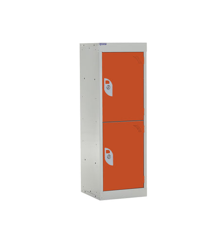 Spectrum School Locker 955x300x300mm - 2 Compartments - Tangelo Orange