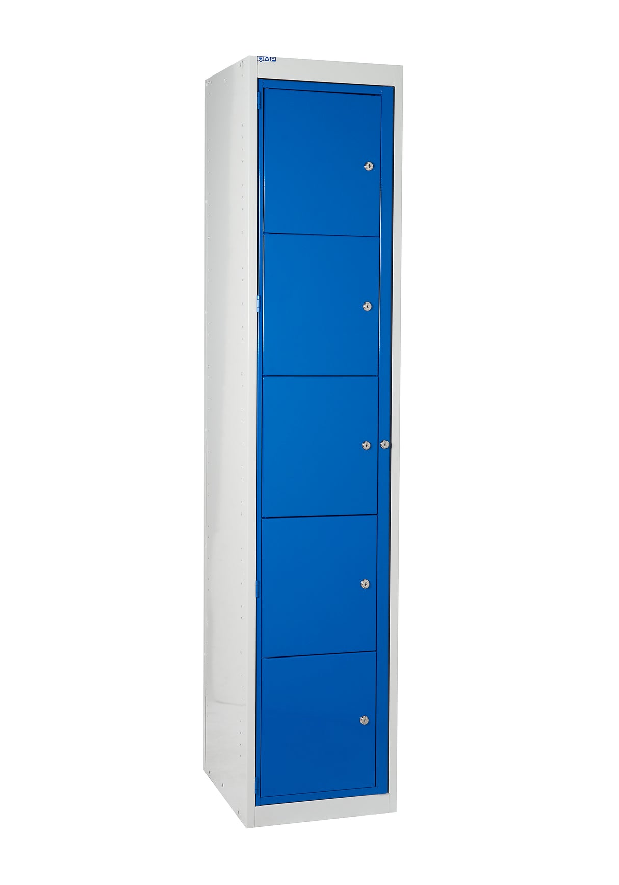 Flat Garment Locker 1800x380x450mm - 5 Tiers - Blue