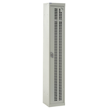 Perforated Door Locker 1800x300x300 - 1 Compartment - Light Grey