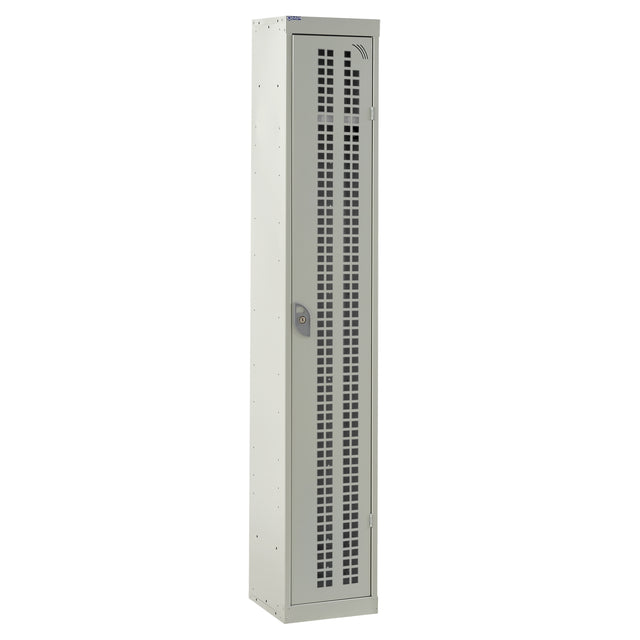 Perforated Door Locker 1800x380x380 - 1 Compartment - Light Grey