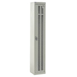 Perforated Door Locker 1800x300x450 - 1 Compartment - Light Grey