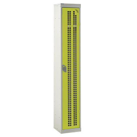 Perforated Door Locker 1800x300x300 - 1 Compartment - Yellow