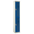 Perforated Door Locker 1800x300x450 - 2 Compartments - Blue