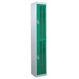 Perforated Door Locker 1800x380x380 - 2 Compartments - Green