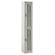 Perforated Door Locker 1800x380x380 - 2 Compartments - Light Grey