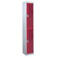 Perforated Door Locker 1800x450x450 - 2 Compartments - Red