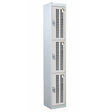 Perforated Door Locker 1800x450x450 - 3 Compartments - Light Grey