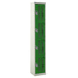 Perforated Door Locker 1800x300x300 - 4 Compartments - Green