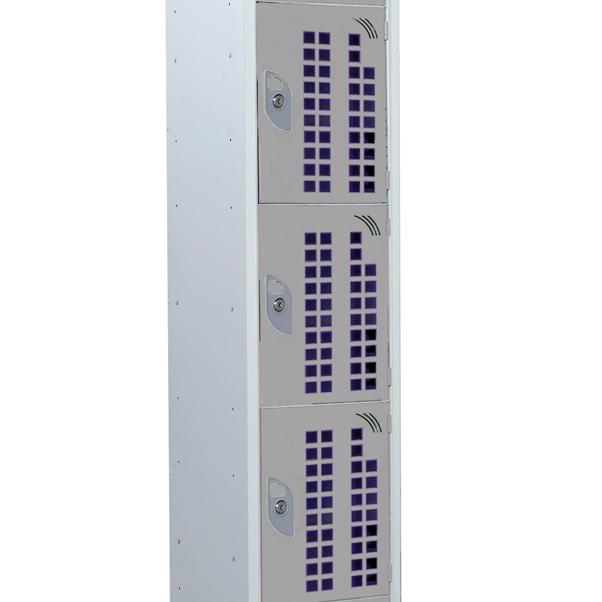 Perforated Door Locker 1800x300x450 - 5 Compartments - Light Grey ...