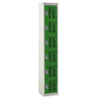 Perforated Door Locker 1800x380x380 - 6 Compartments - Green