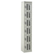 Perforated Door Locker 1800x380x380 - 6 Compartments - Light Grey