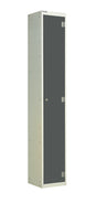 Laminate Door Lockers - 1800x300x450mm 1 Compartment - Graphite Grey