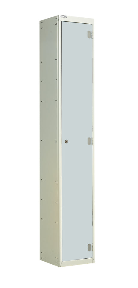 Laminate Door Lockers - 1800x300x300mm 1 Compartment - Light Grey