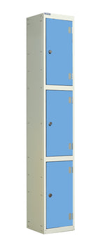 Laminate Door Lockers - 1800x300x300mm 3 Compartments - Camapanula