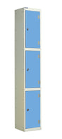 Laminate Door Lockers - 1800x300x300mm 3 Compartments - Camapanula